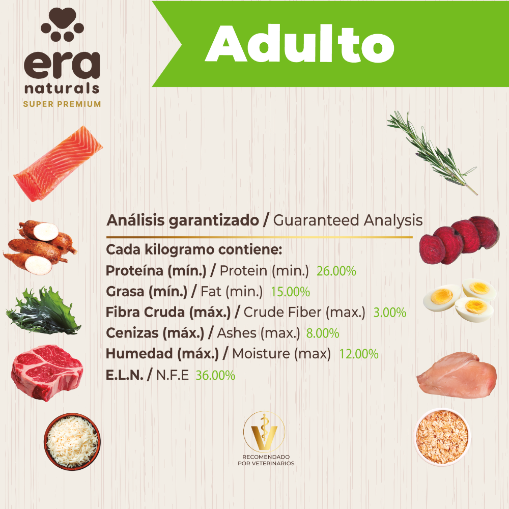 Era Naturals Adulto Raza Mediana y Grande Alimento Super Premium Era Naturals Adulto Raza Mediana y Grande Alimento Super Premium